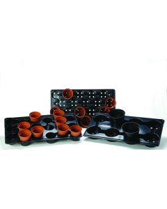 Aeroplas Round Pot Carry Trays - Black - 15 Cells