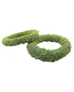 Padded Moss Effect Wreath Rings Without Integral Wire - 12"