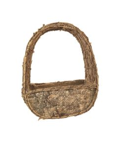 Whitewash Basket Planter - Large
