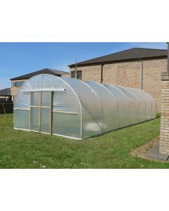Polytunnel with Base Plates for Concrete