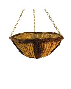 Cream/Brown Round Hanging Baskets