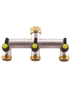 Multi Outlet Brass Valve - 3 Way Faucet