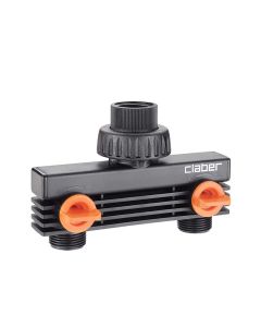 Claber Threaded Two-Way Adapter - 3/4" Male