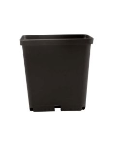 Square Injection Moulded Pots - Black - 9 x 9 x 9.5cm