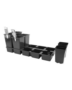 Extra Deep Square Pots -  Black - 11 x 11 x 21.5cm