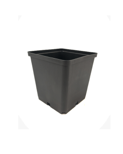 Square Injection Moulded Pots - Black - 12 x 12 x 12cm