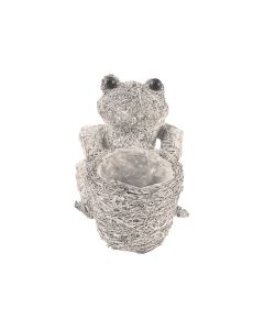 Silver Frog With Planting Area