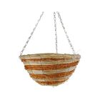 Yellow Rattan & Grass Round Baskets - 35cm / 14"