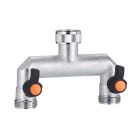 Claber Threaded Adjustable Two-Way Adapter - 3/4" Male