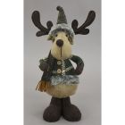 Standing Moose With Hat, Scarf, Boots and Coat