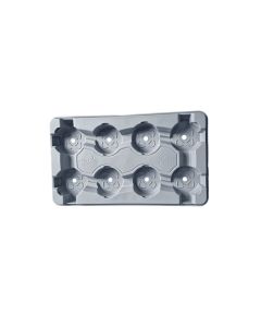 Aeroplas Round Pot Carry Trays - 8 Cells - Grey - 1L Pots (50)